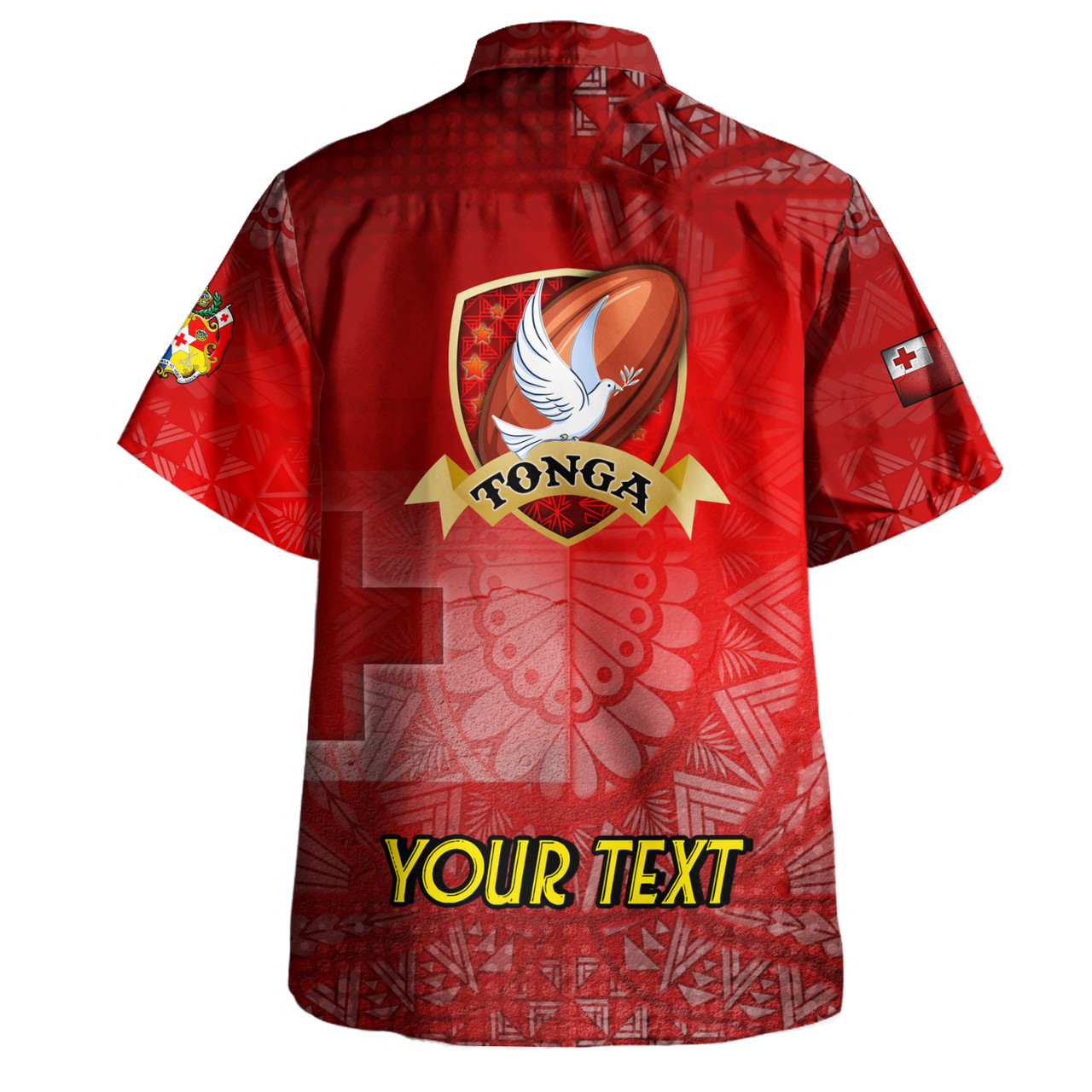 Tonga Custom Personalised Hawaiian Shirt Tongan Flag Rugby Pride Style