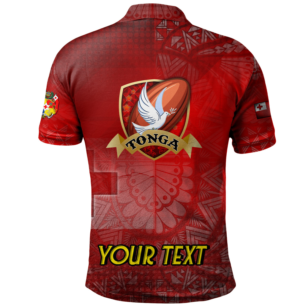 Tonga Custom Personalised Polo Shirt Tongan Flag Rugby Pride Style