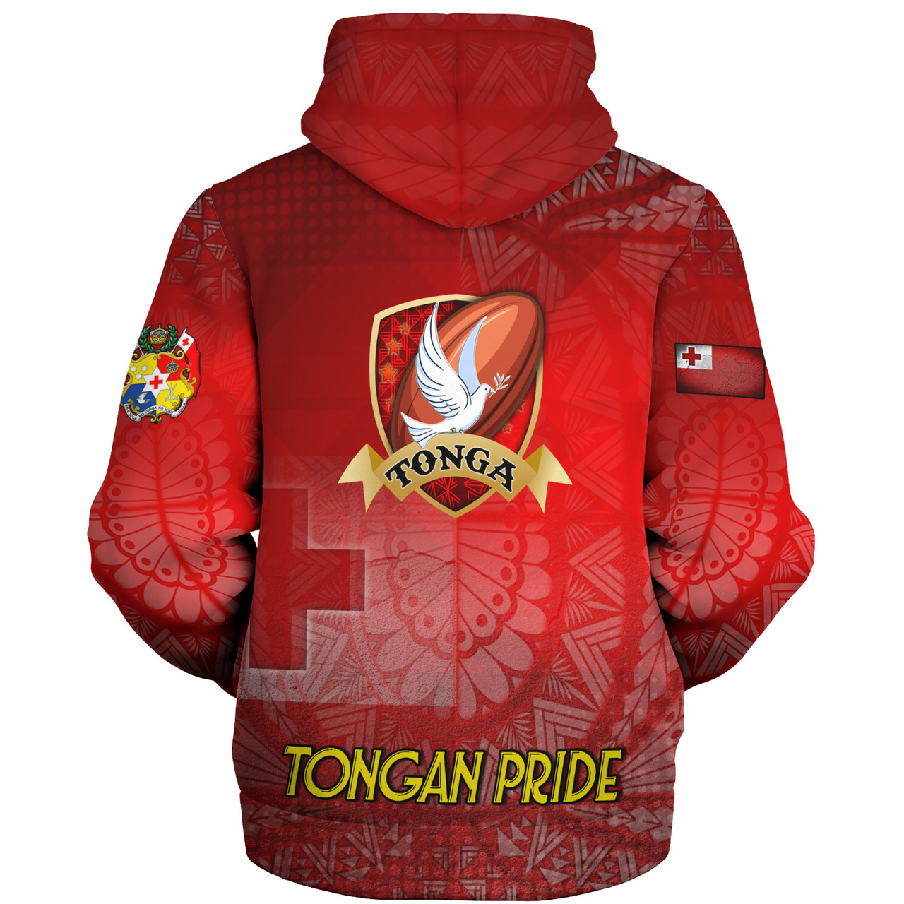 Tonga Custom Personalised Sherpa Hoodie Tongan Flag Rugby Pride Style