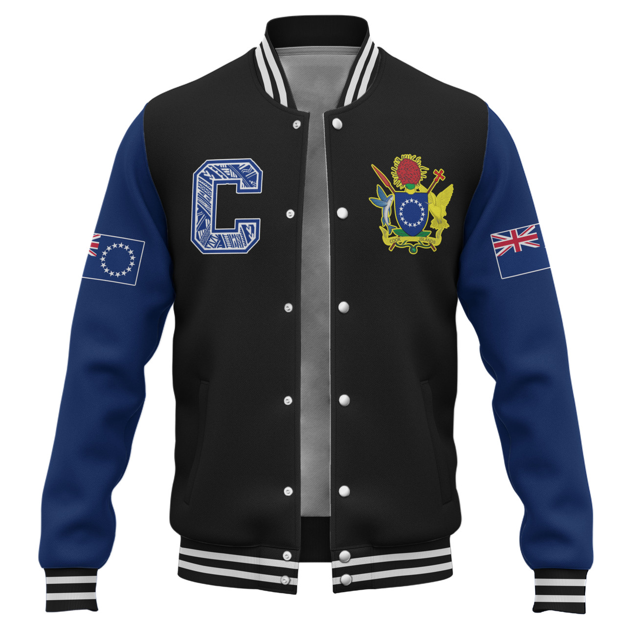 Cook Islands Baseball Jacket Letters Style