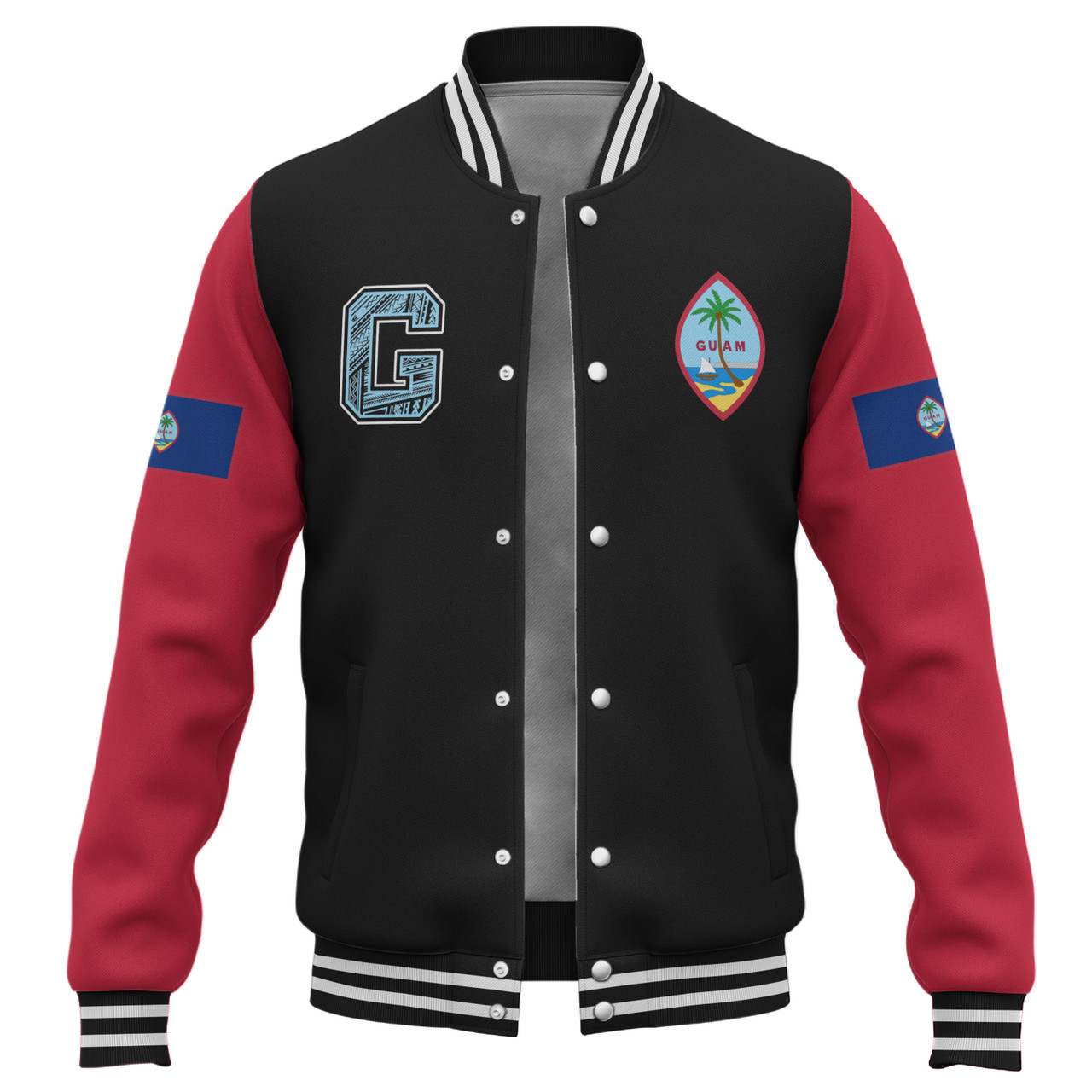 Guam Baseball Jacket Letters Style