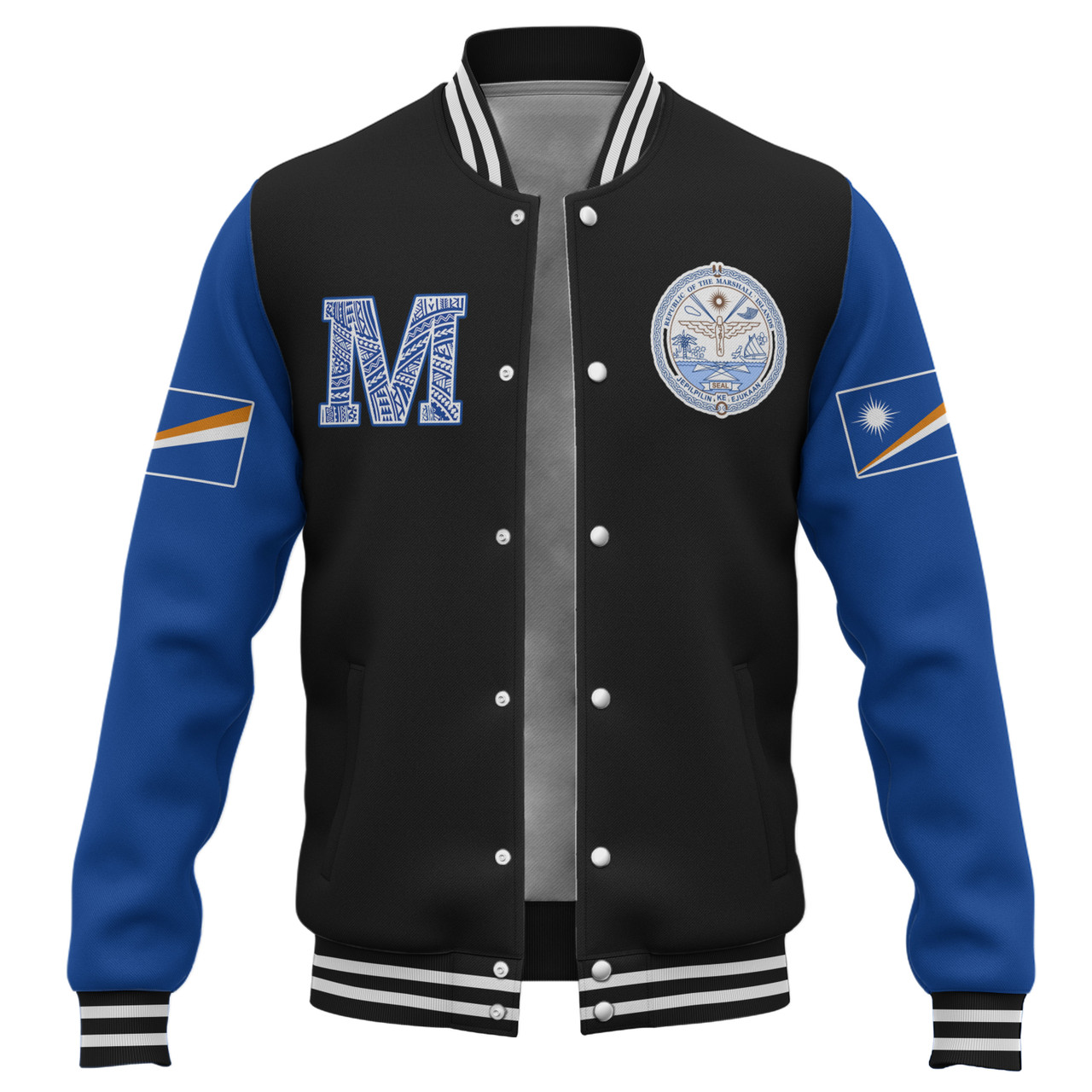 Marshall Islands Baseball Jacket Letters Style