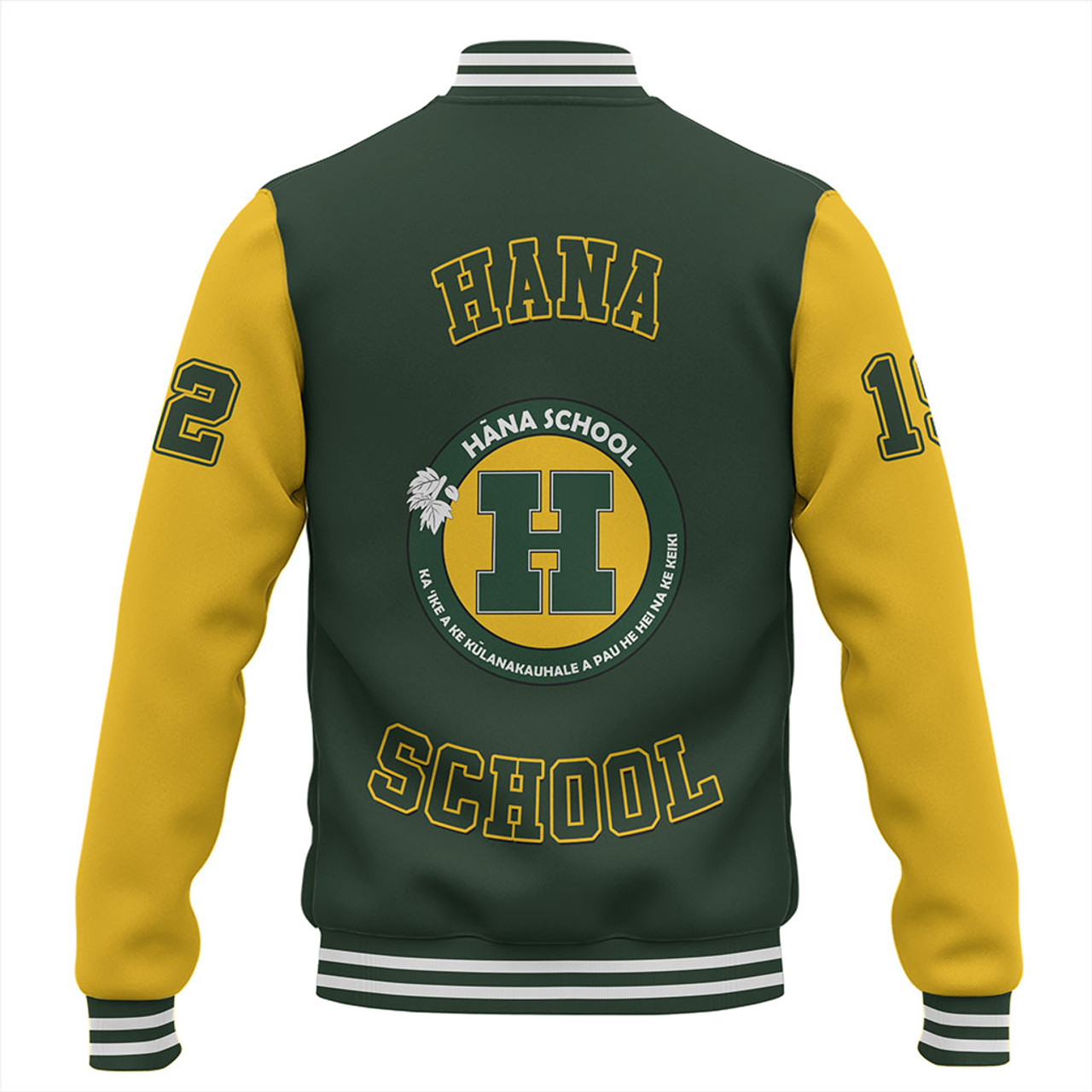 Hawaii Baseball Jacket Hana High And Elementary School Polynesian Letters Style