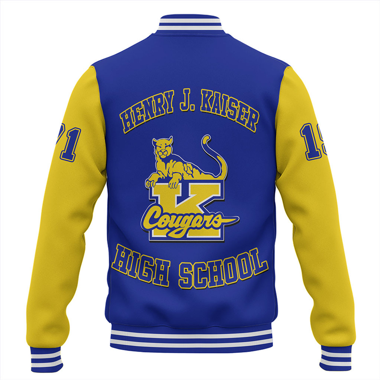 Hawaii Baseball Jacket Henry J. Kaiser High School Polynesian Letters Style