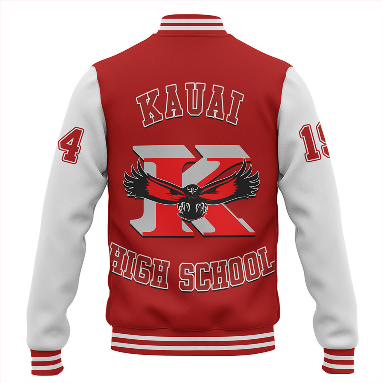 Hawaii Baseball Jacket Kauai High School Polynesian Letters Style