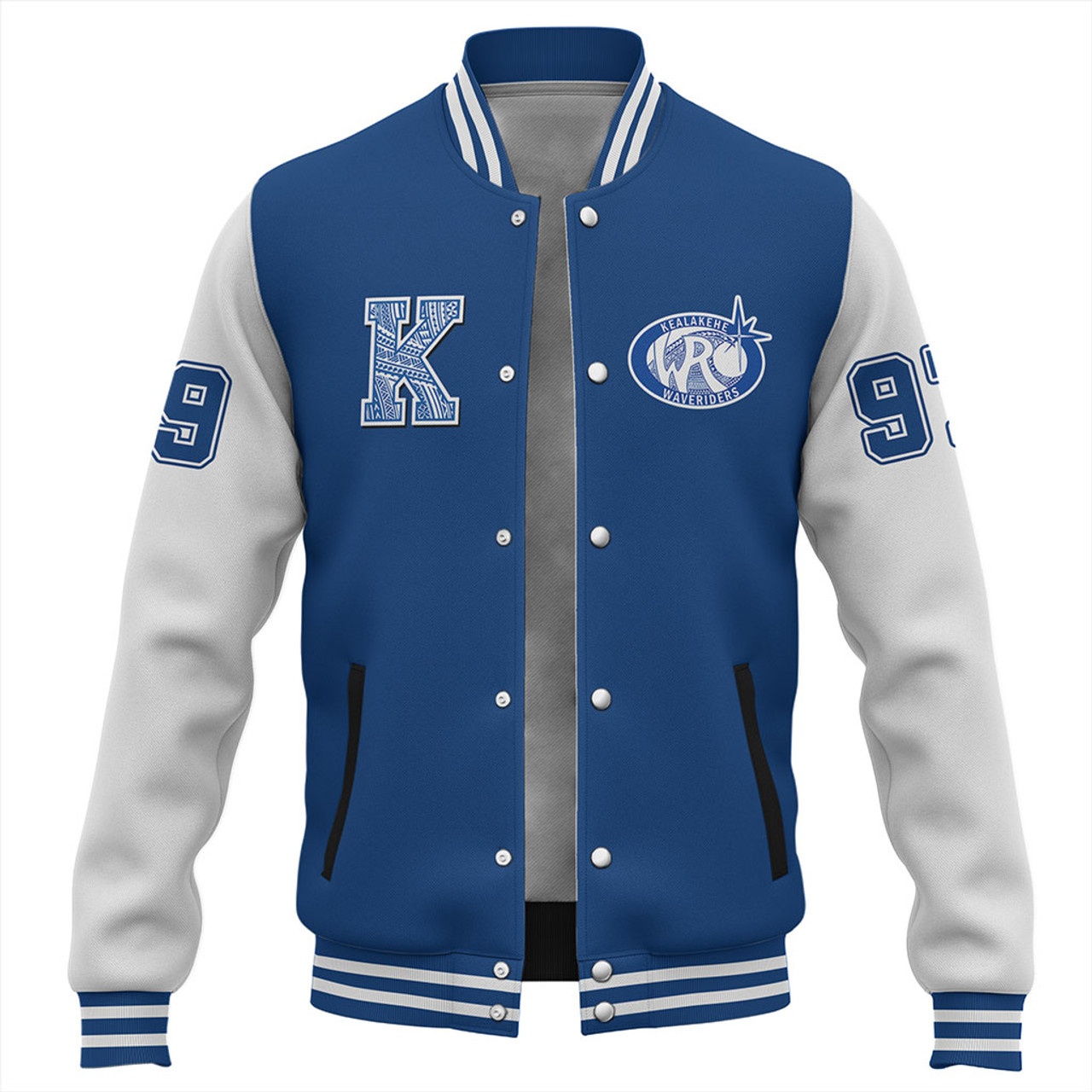 Hawaii Baseball Jacket Kealakehe High School Polynesian Letters Style