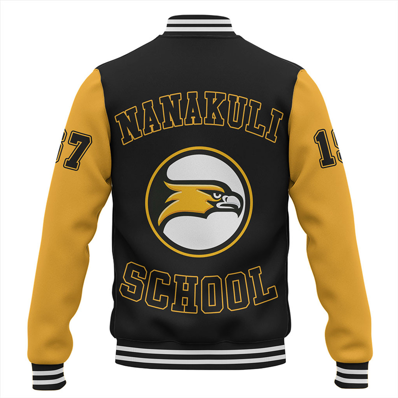 Hawaii Baseball Jacket Nanakuli High And Intermediate School Polynesian Letters Style