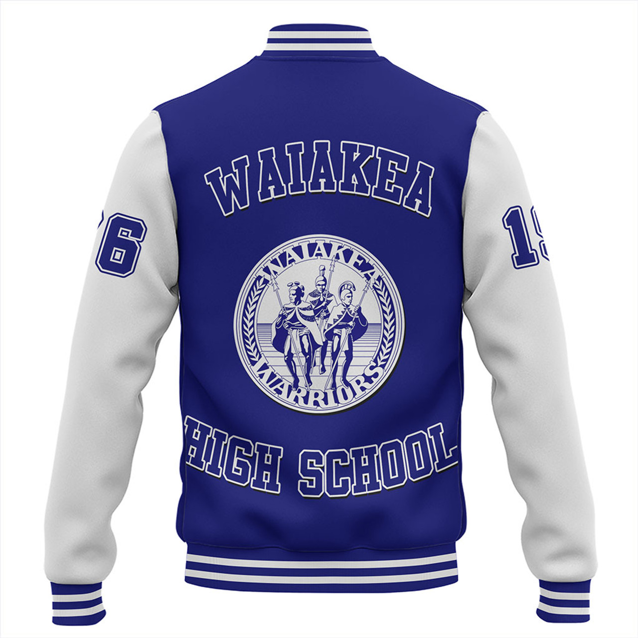 Hawaii Baseball Jacket Waiakea High School Polynesian Letters Style