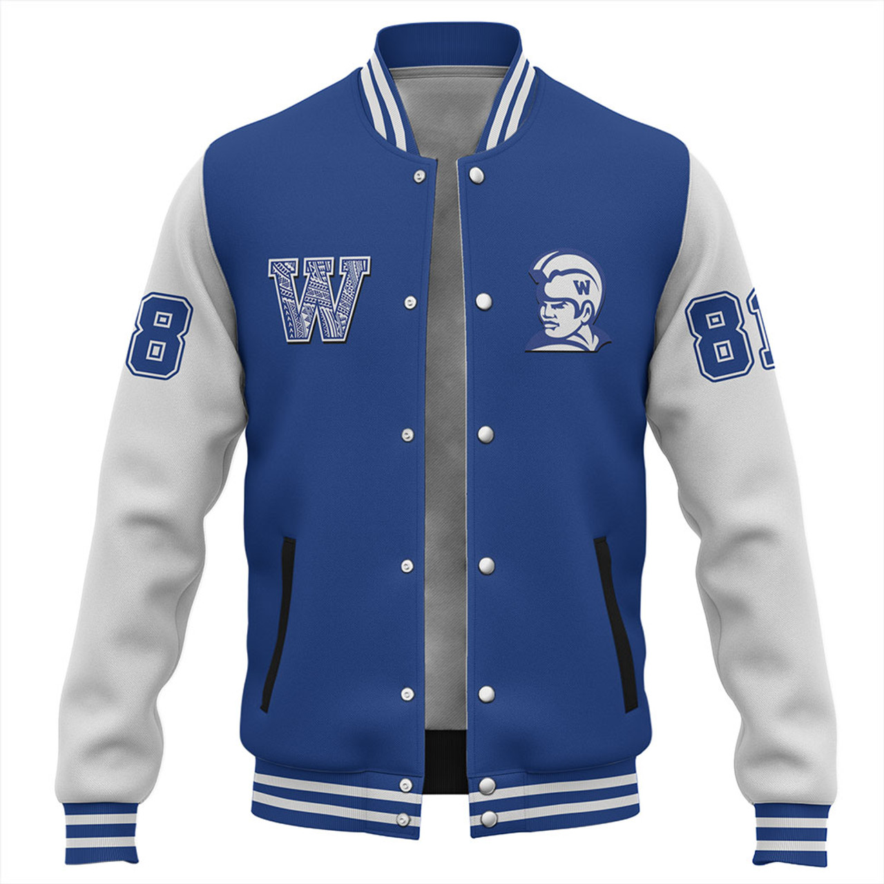 Hawaii Baseball Jacket Waimea High School Polynesian Letters Style