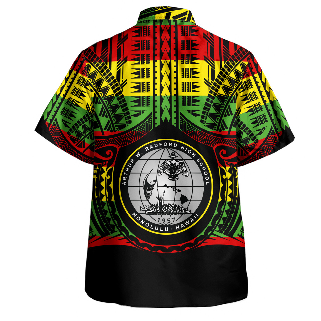 Hawaii Hawaiian Shirt  Admiral Arthur W. Radford Reggae Color Polynesian