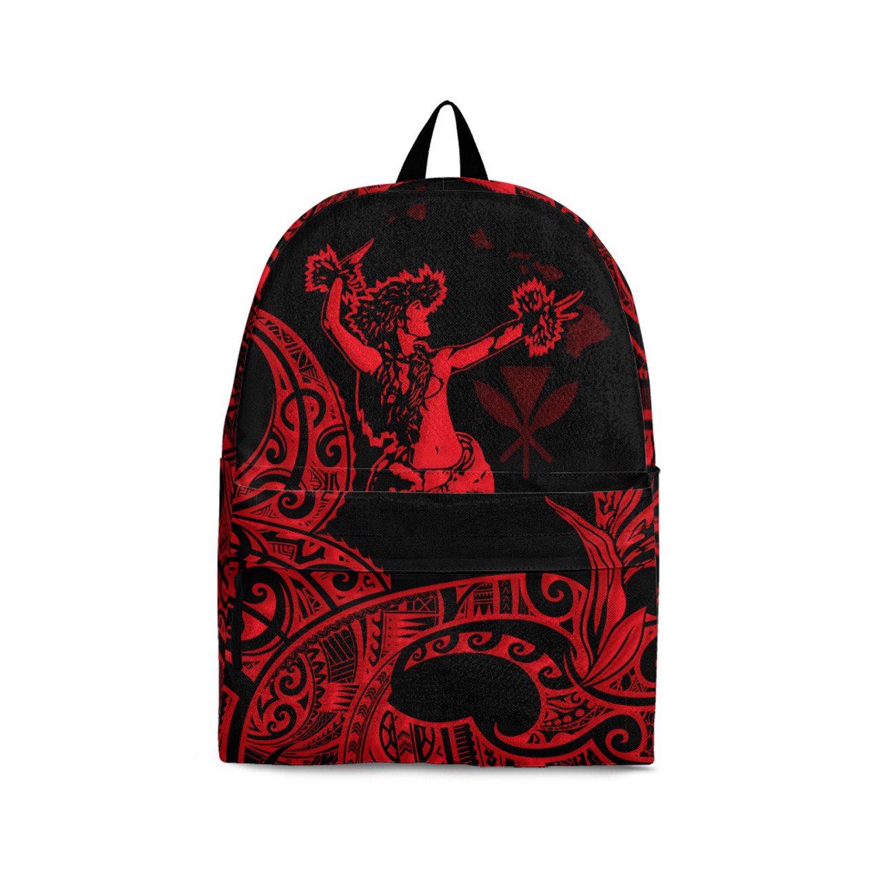 Hawaii Hula Girl Red Backpack