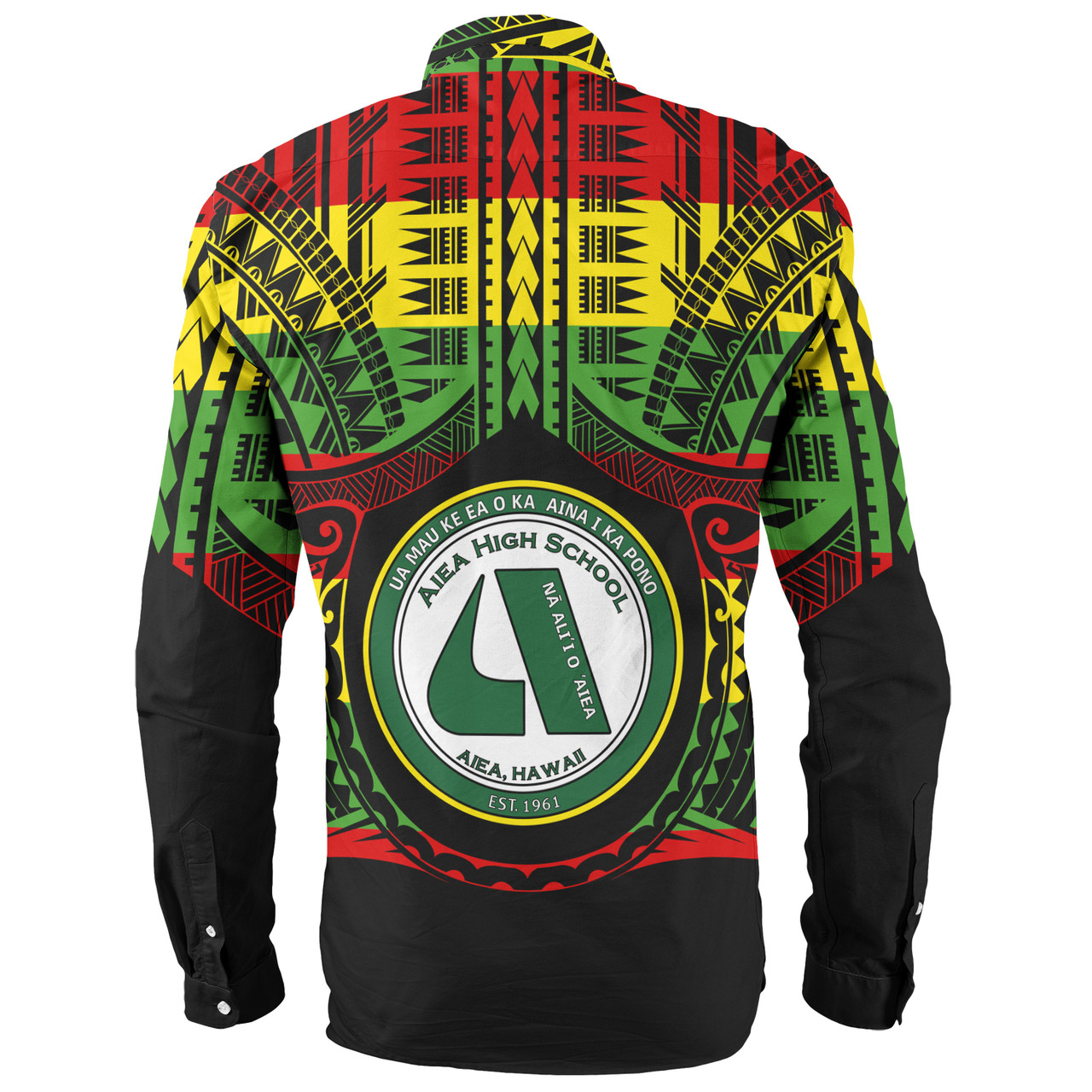 Hawaii Long Sleeve Shirt ʻAiea High School Reggae Color Polynesian