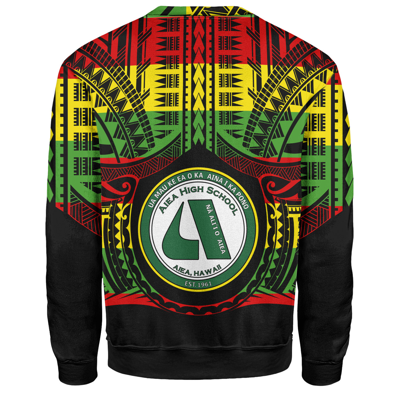 Hawaii Sweatshirt ʻAiea High School Reggae Color Polynesian