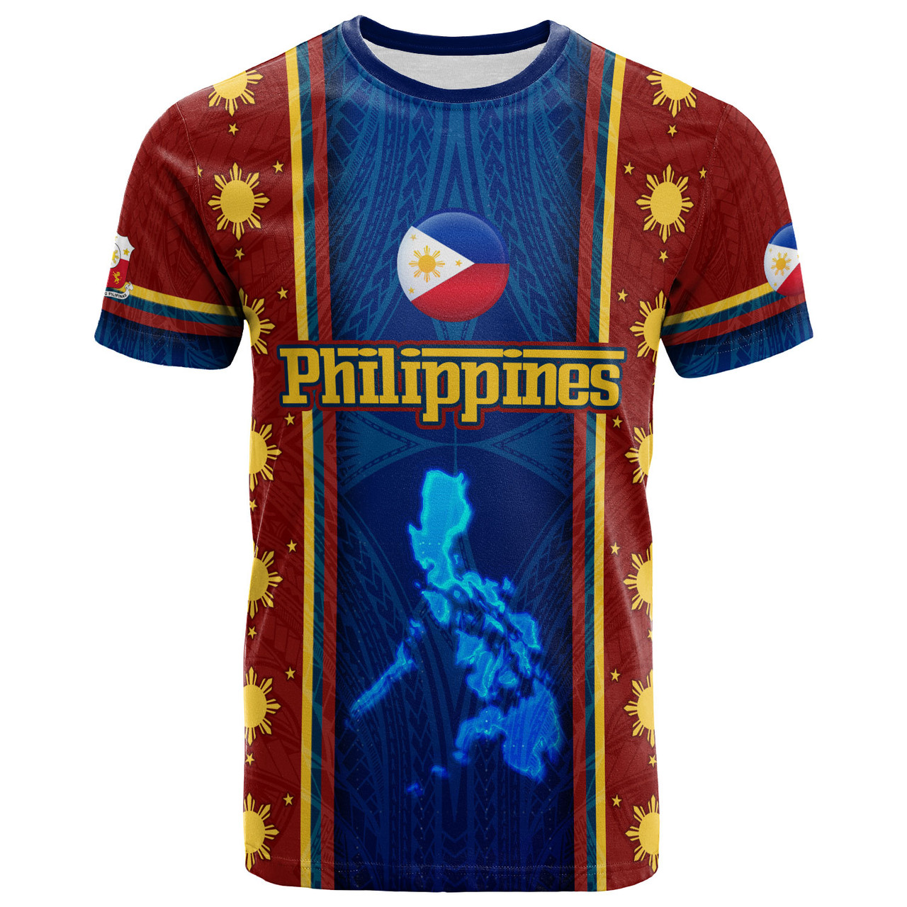 Philippines Filipinos Custom Personalised T-Shirt Tribal Sun Traditional Patterns