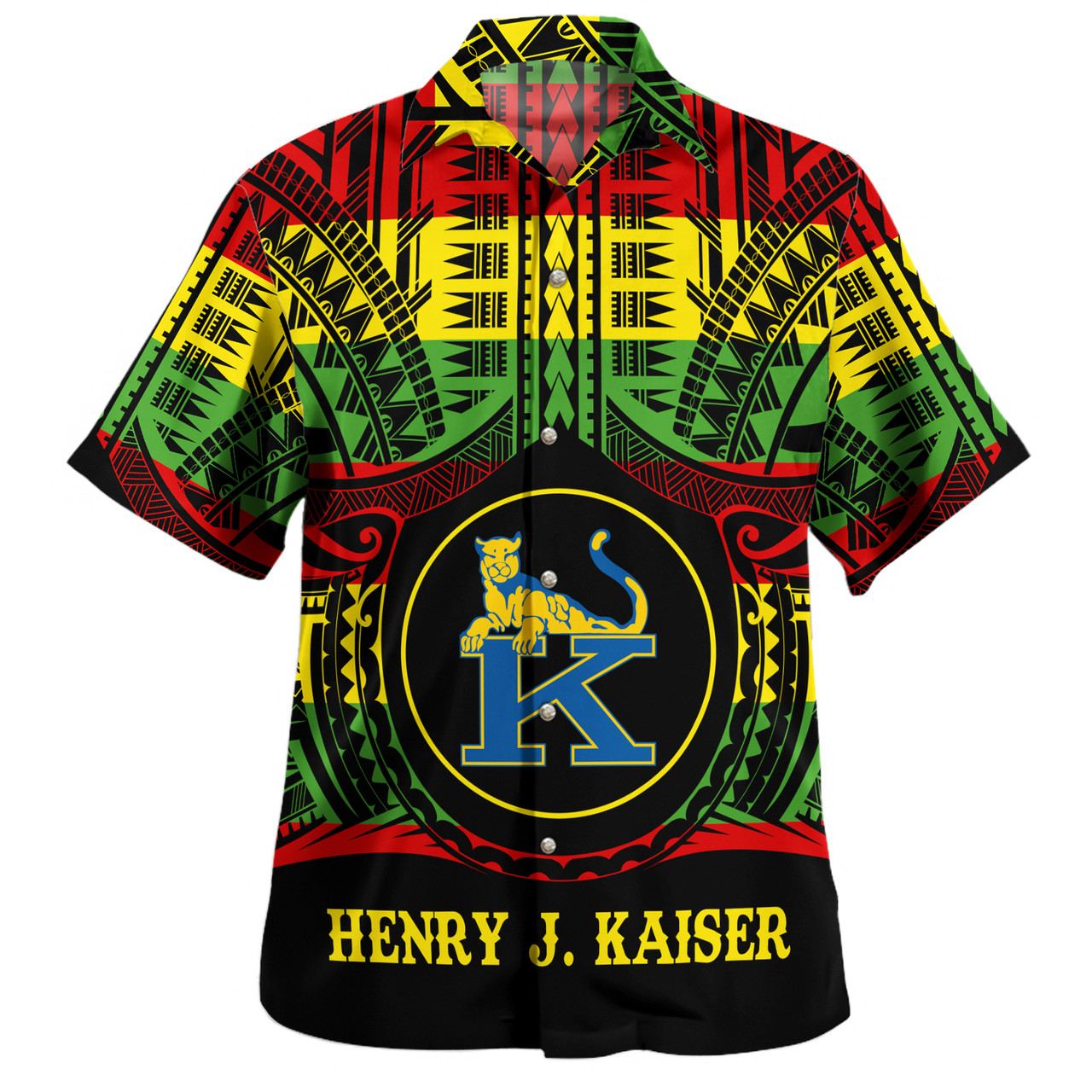 Hawaii Hawaiian Shirt Henry J. Kaiser High School Reggae Color Polynesian