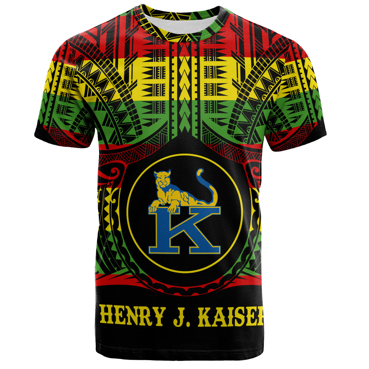 Hawaii T-Shirt Henry J. Kaiser High School Reggae Color Polynesian