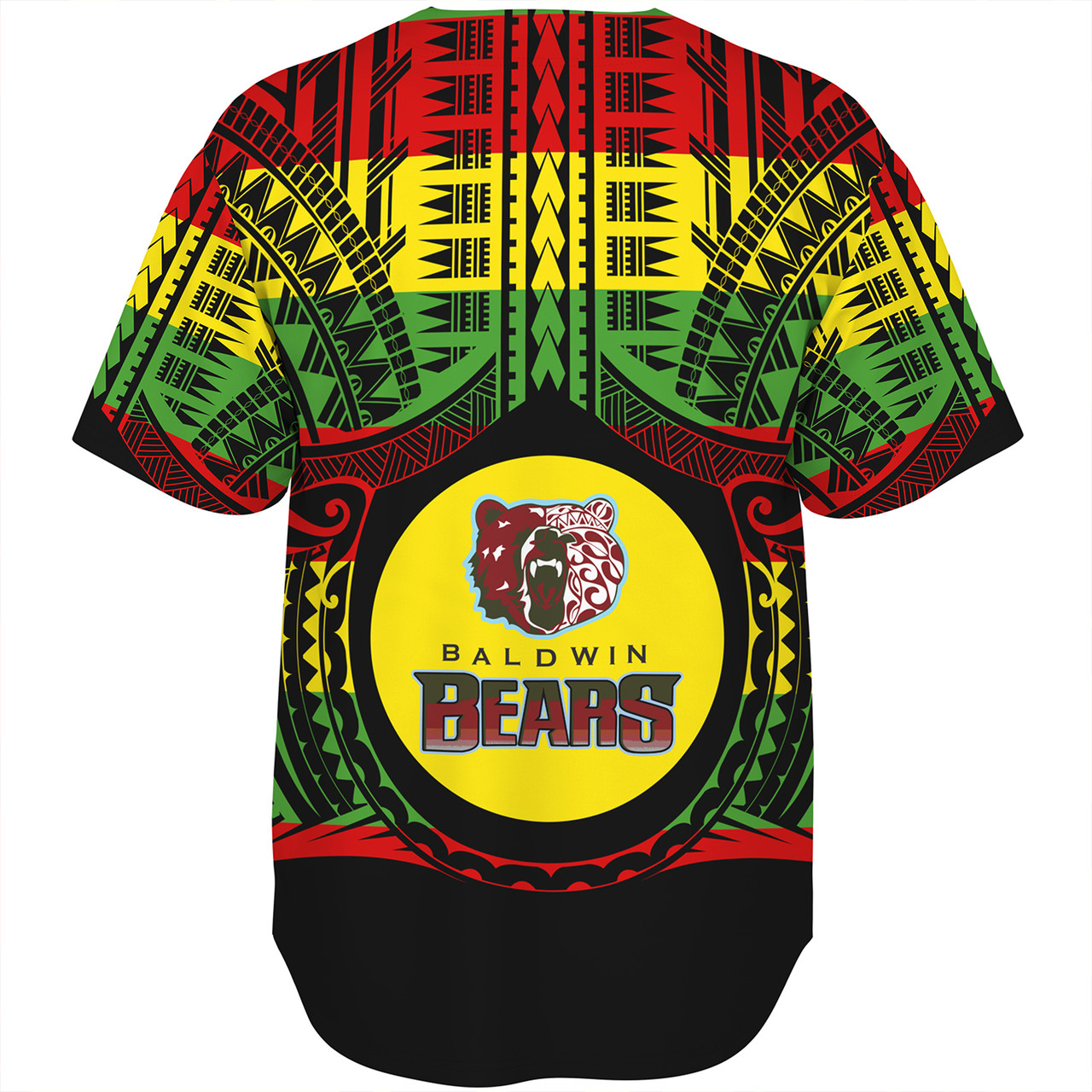 Hawaii Baseball Shirt Henry Perrine Baldwin High School Reggae Color Polynesian