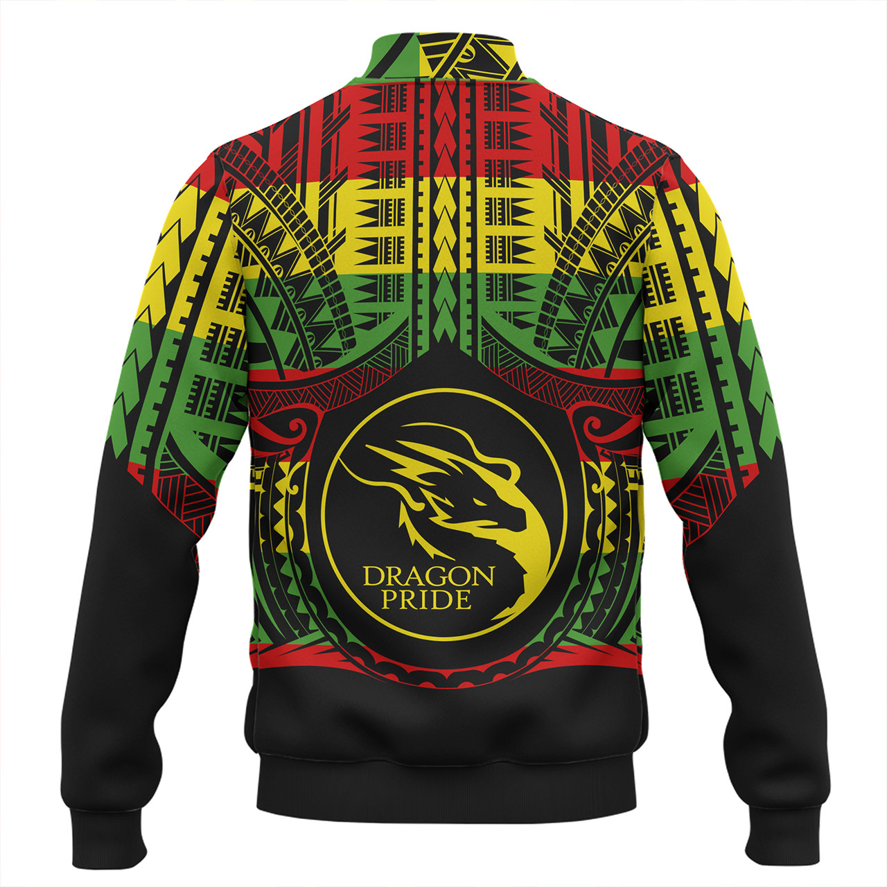 Hawaii Baseball Jacket Honokaʻa High & Intermediate School Reggae Color Polynesian