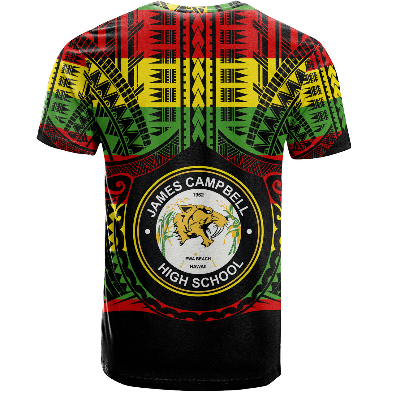 Hawaii T-Shirt James Campbell High School Reggae Color Polynesian