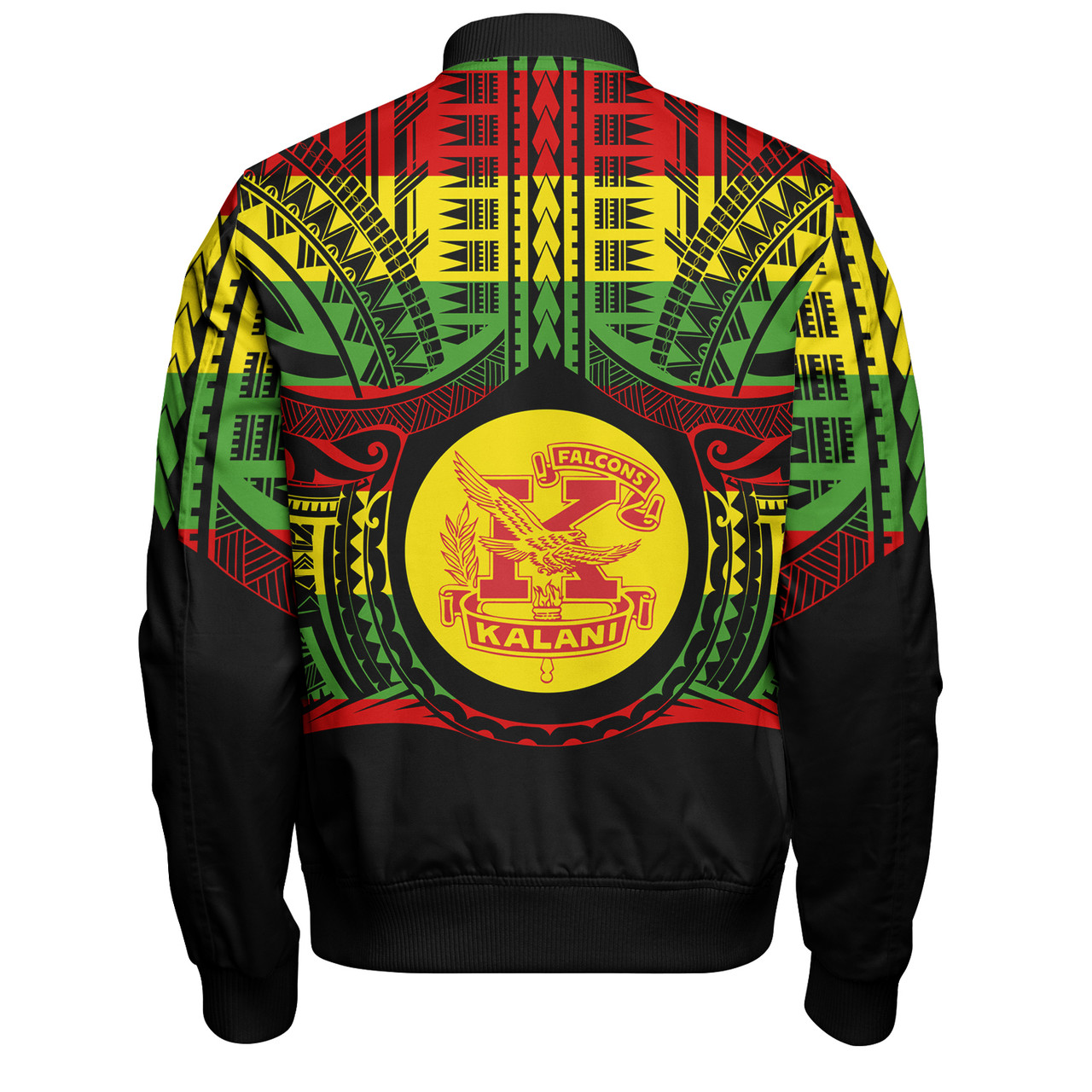 Hawaii Bomber Jacket Kalani High School Reggae Color Polynesian