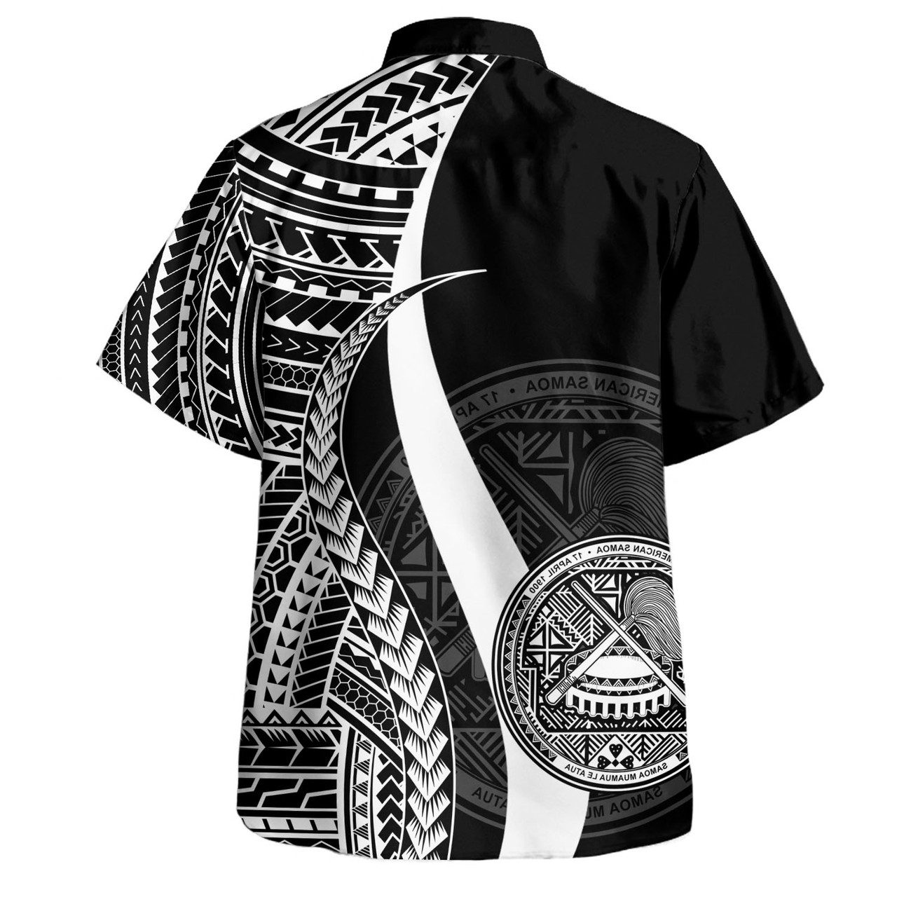 American Samoa Custom Personalised Hawaiian Shirt Polynesian Tentacle Tribal Pattern