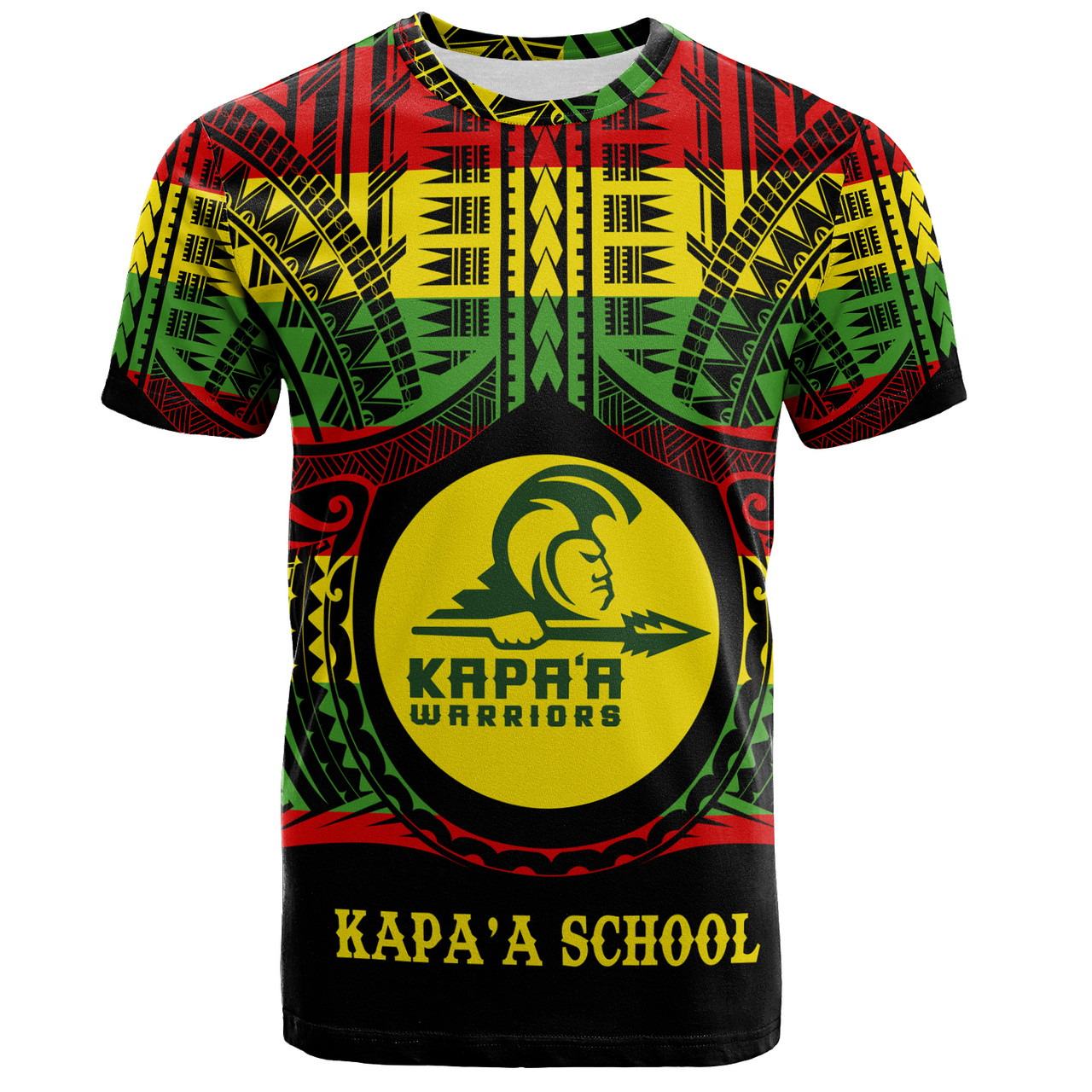 Hawaii T-Shirt Kapaa High School Reggae Color Polynesian