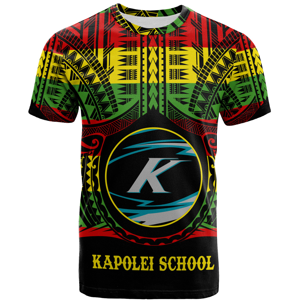 Hawaii T-Shirt Kapolei High School Reggae Color Polynesian