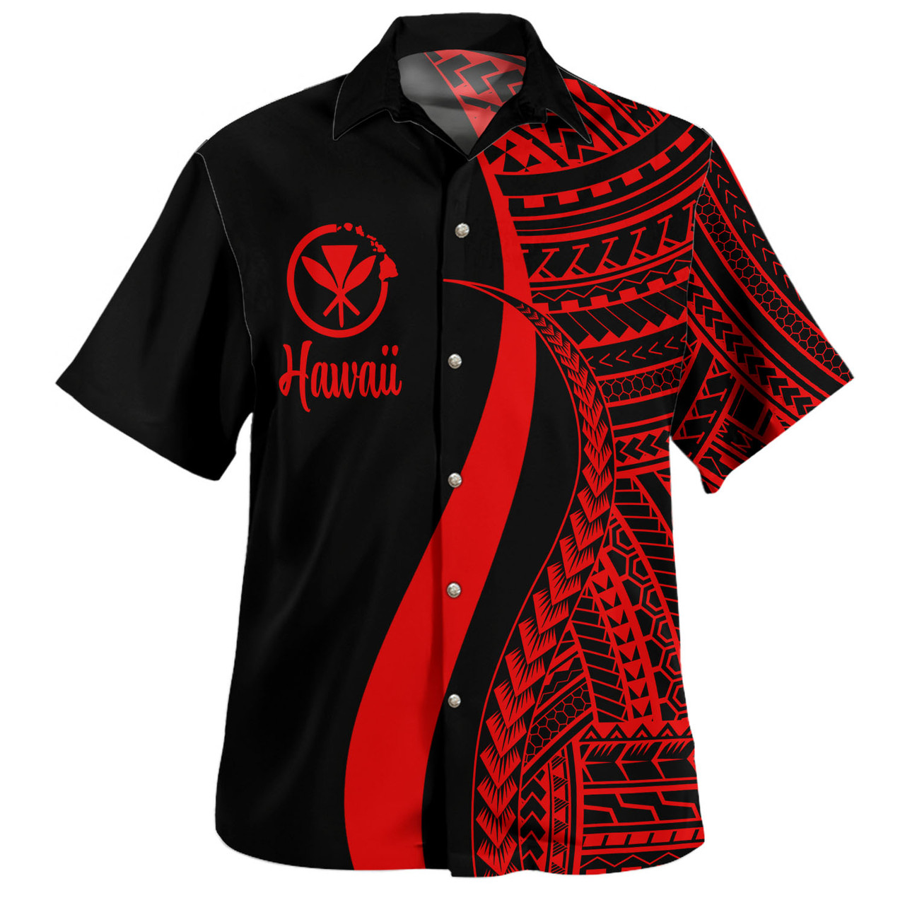 Hawaii Custom Personalised Hawaiian Shirt Polynesian Tentacle Tribal Pattern