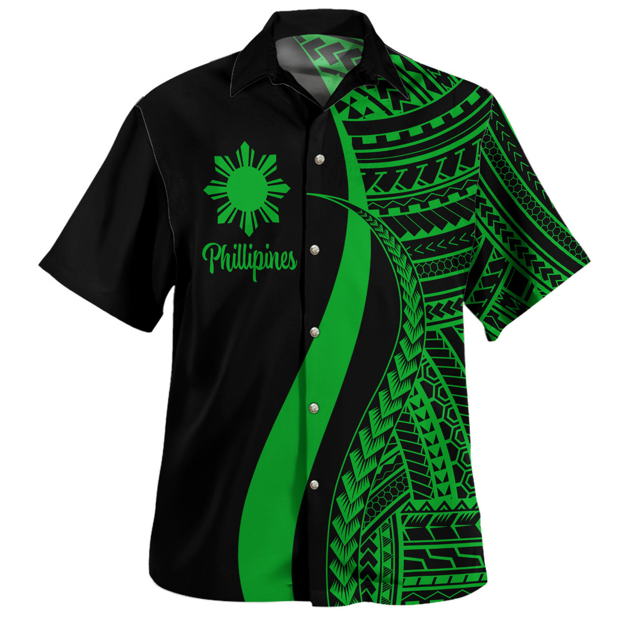 Philippines Filipinos Custom Personalised Hawaiian Shirt Polynesian Tentacle Tribal Pattern