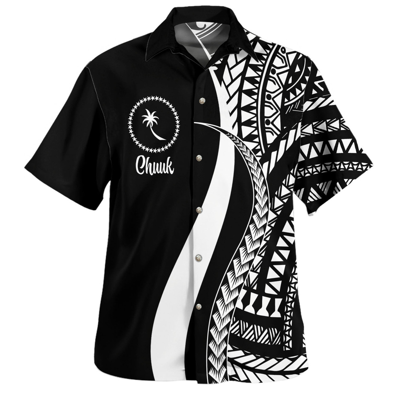 Chuuk Custom Personalised Hawaiian Shirt Micronesian Tentacle Tribal Pattern