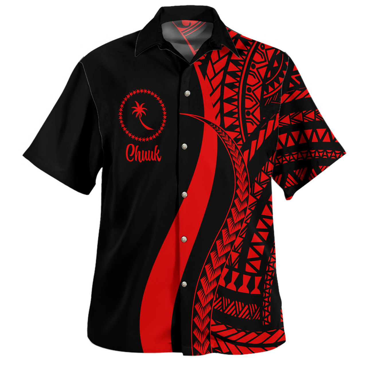 Chuuk Custom Personalised Hawaiian Shirt Micronesian Tentacle Tribal Pattern