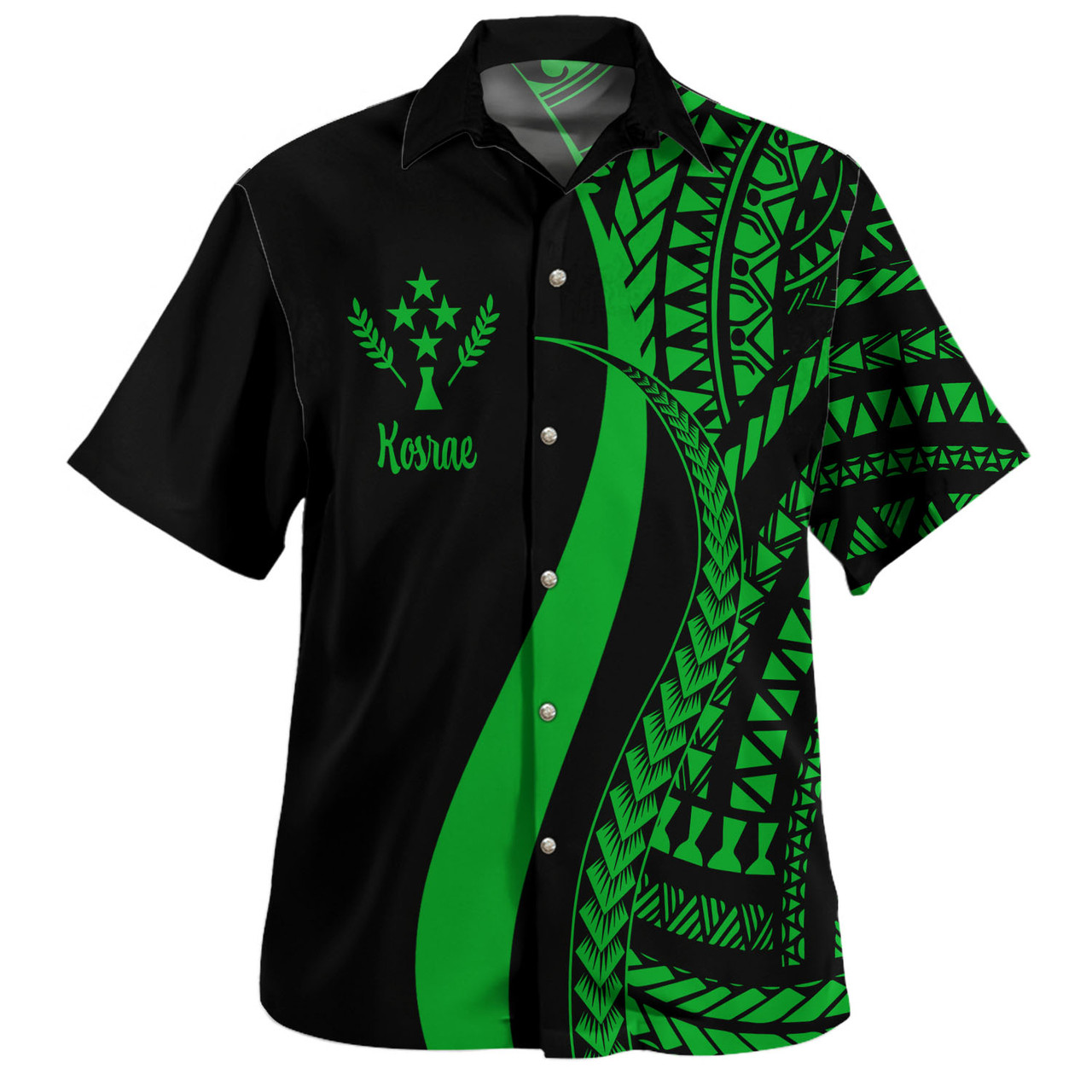 Kosrae Custom Personalised Hawaiian Shirt Micronesian Tentacle Tribal Pattern