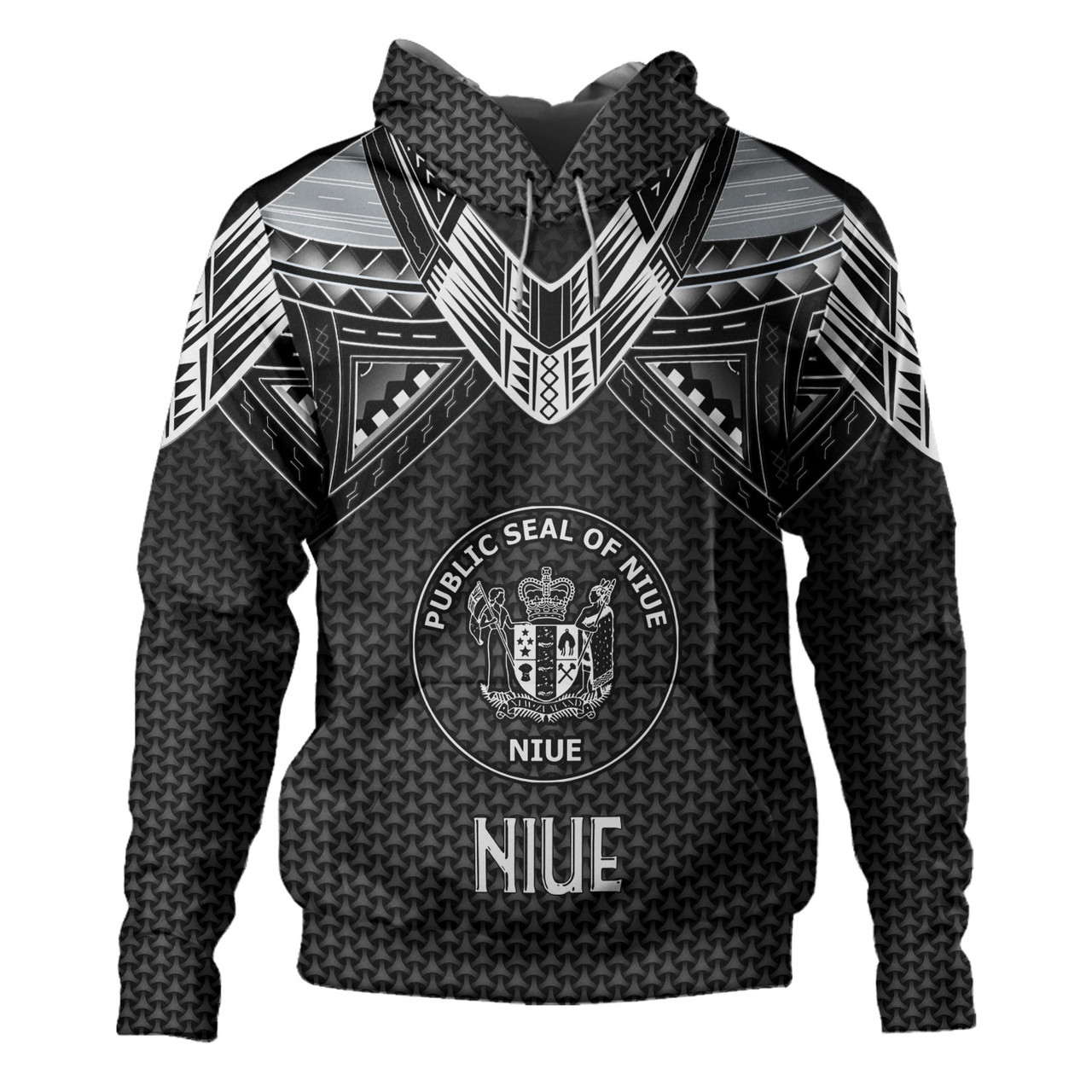 Niue Custom Personalised Hoodie Tribal Sun Traditional Patterns