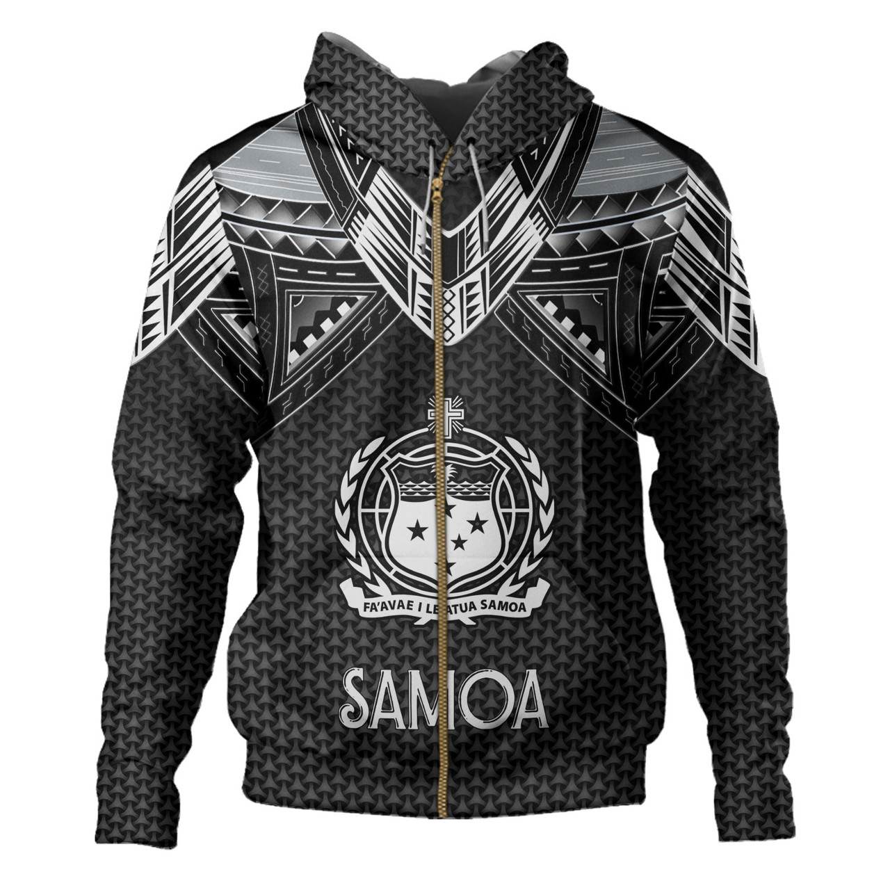 Samoa Custom Personalised  Hoodie Tribal Sun Traditional Patterns