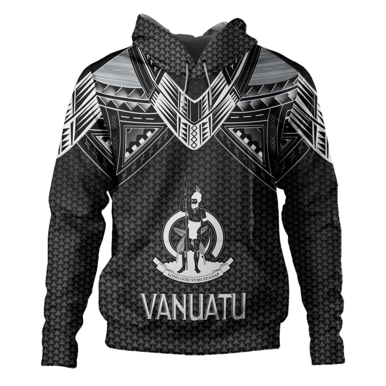 Vanuatu Custom Personalised Hoodie Tribal Sun Traditional Patterns