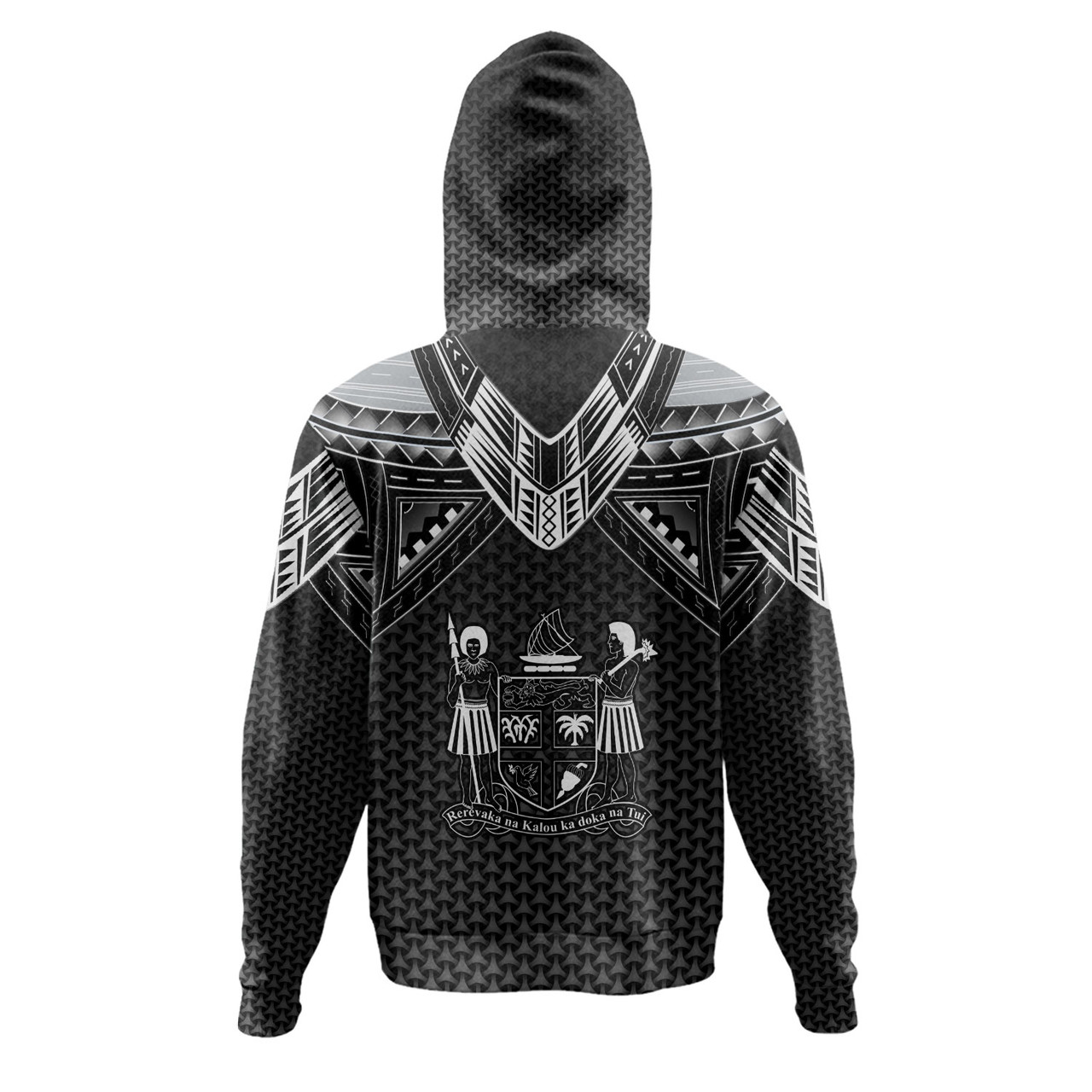 Fiji Custom Personalised Hoodie Tribal Sun Traditional Patterns