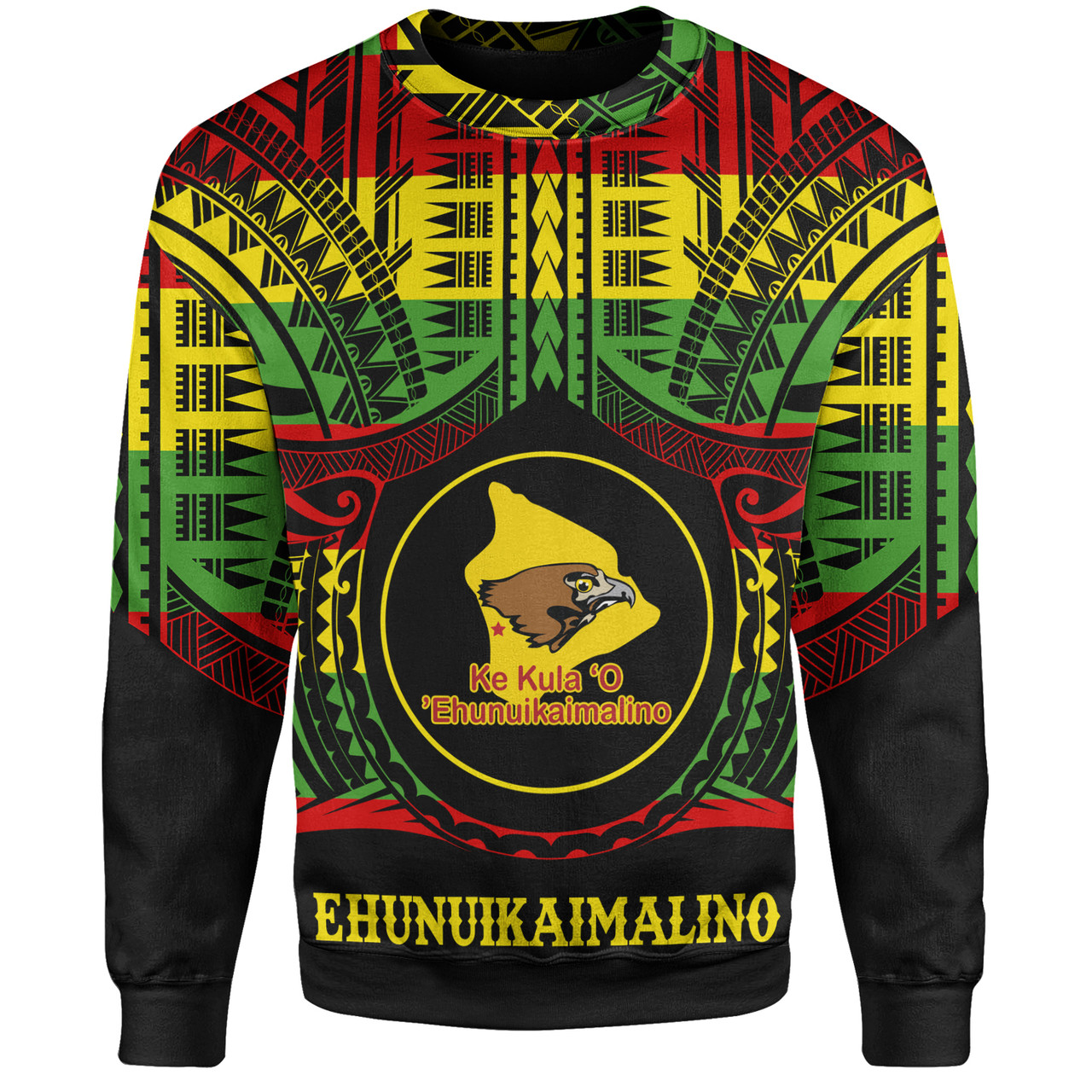 Hawaii Sweatshirt Ke Kula o Ehunuikaimalino Reggae Color Polynesian