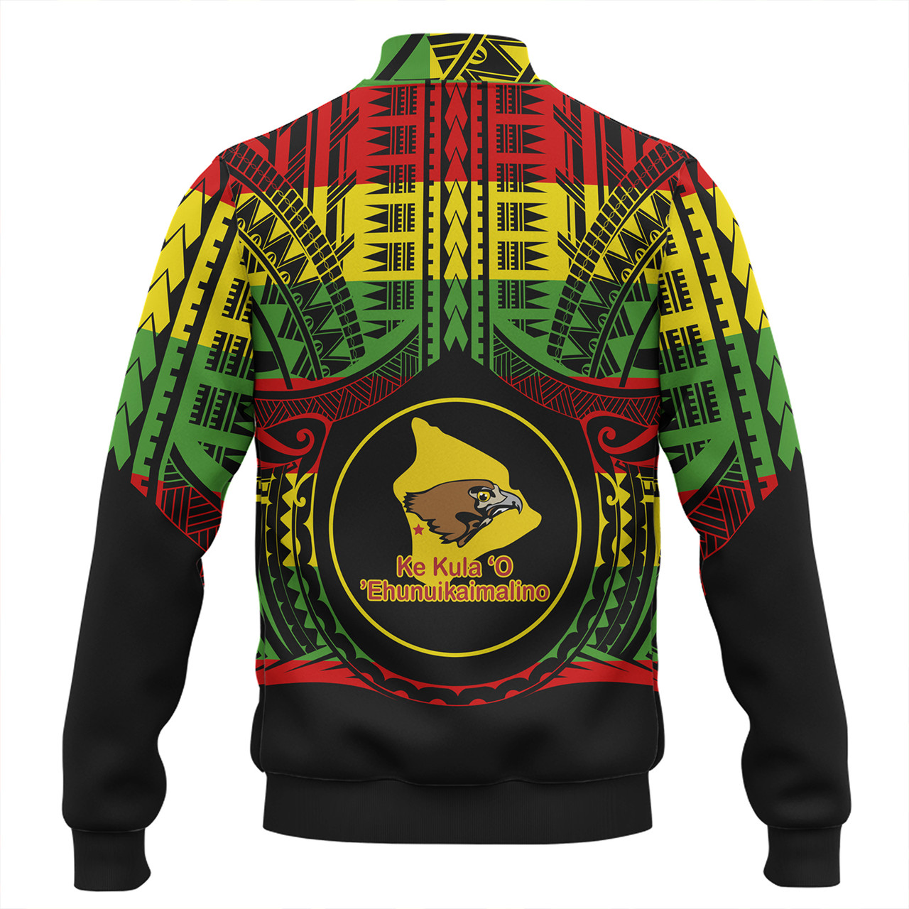 Hawaii Baseball Jacket Ke Kula o Ehunuikaimalino Reggae Color Polynesian