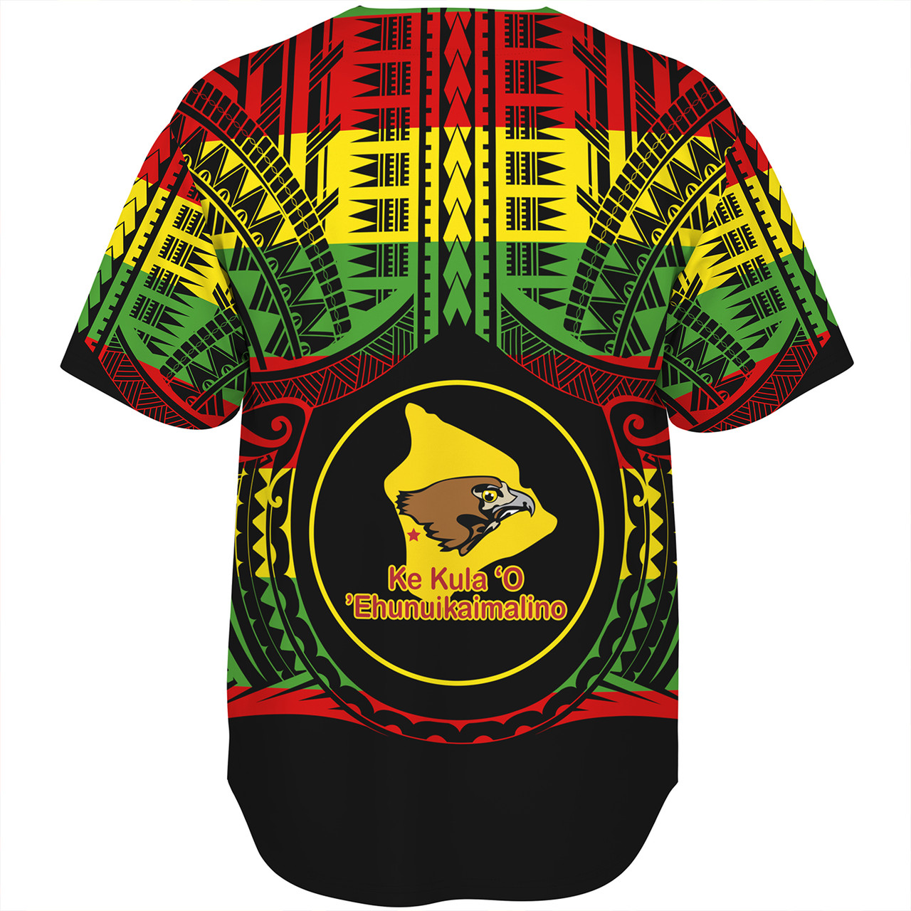 Hawaii Baseball Shirt Ke Kula o Ehunuikaimalino Reggae Color Polynesian