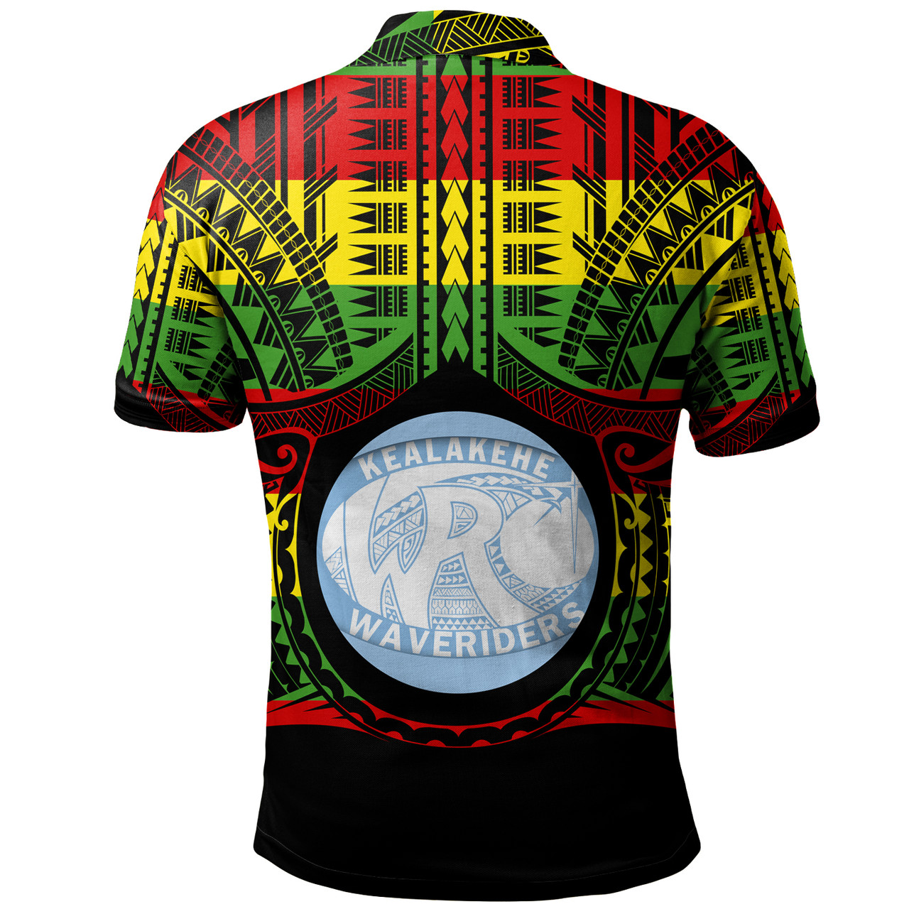 Hawaii Polo Shirt Kealakehe High School Reggae Color Polynesian