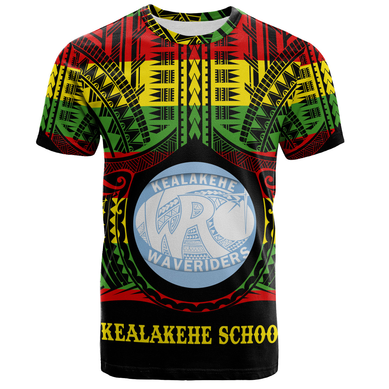 Hawaii T-Shirt Kealakehe High School Reggae Color Polynesian