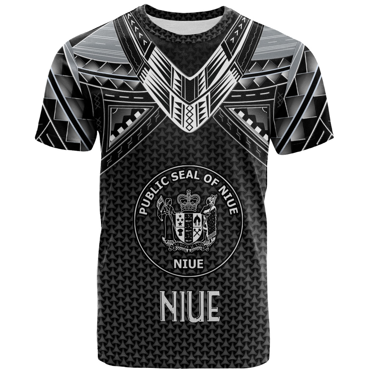 Niue Custom Personalised T-Shirt Tribal Sun Traditional Patterns