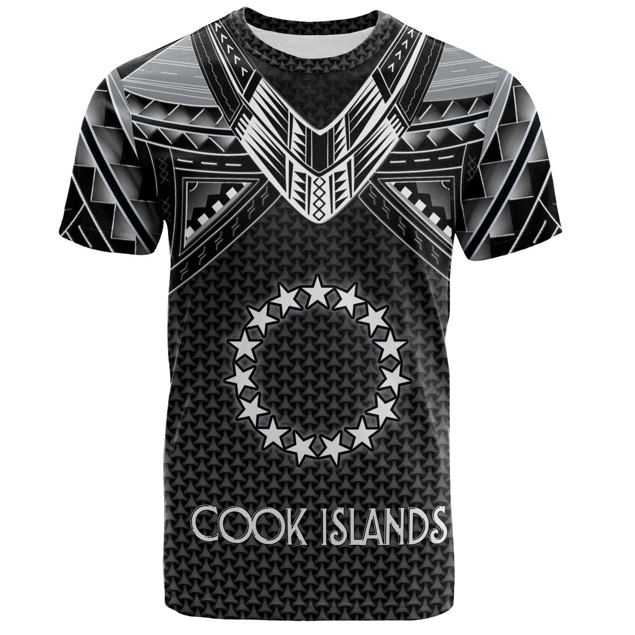 Cook Islands Custom Personalised T-Shirt Tribal Sun Traditional Patterns