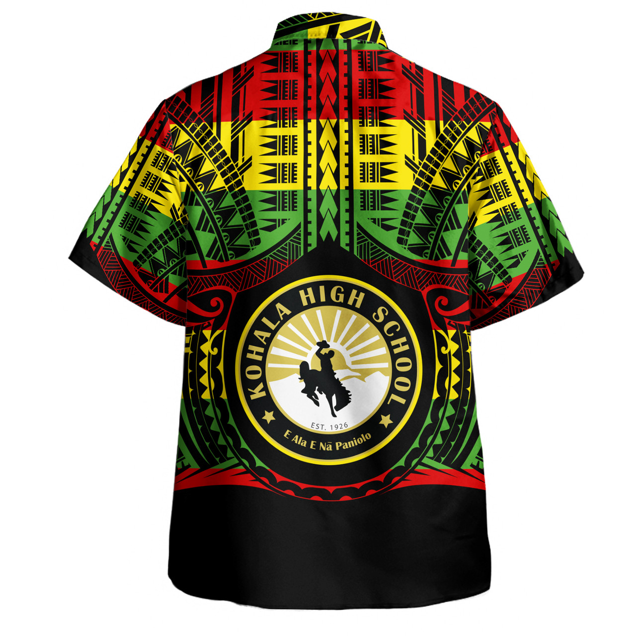 Hawaii Hawaiian Shirt Kohala High School Reggae Color Polynesian