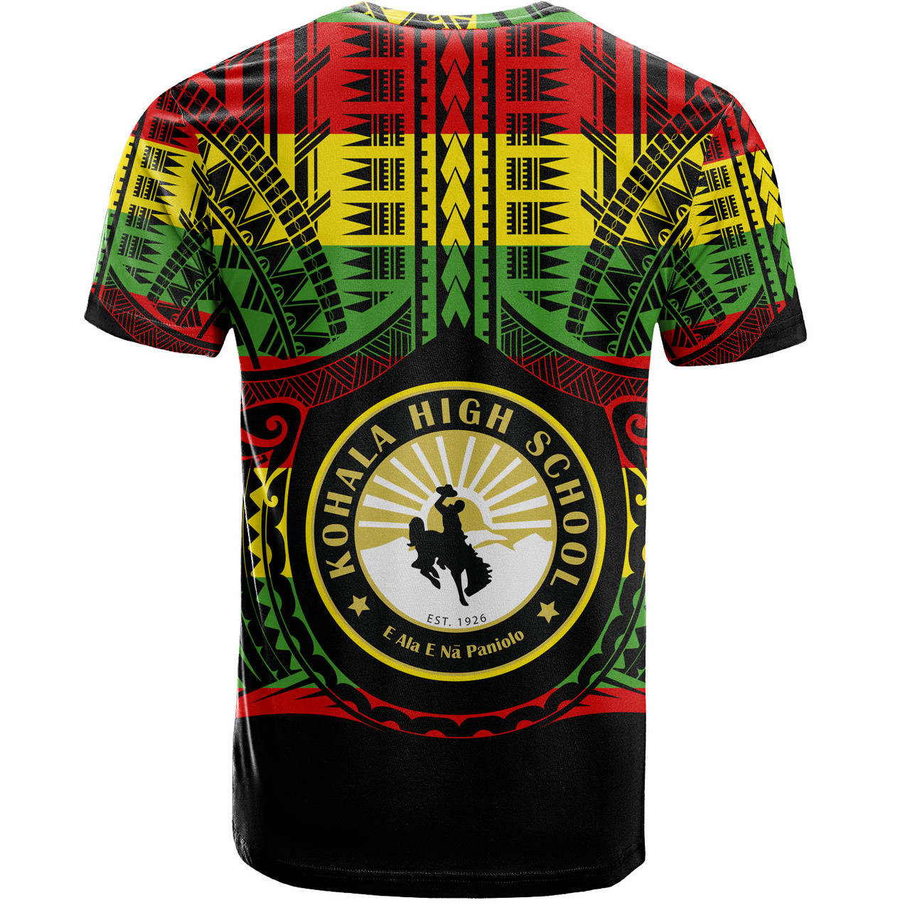 Hawaii T-Shirt Kohala High School Reggae Color Polynesian