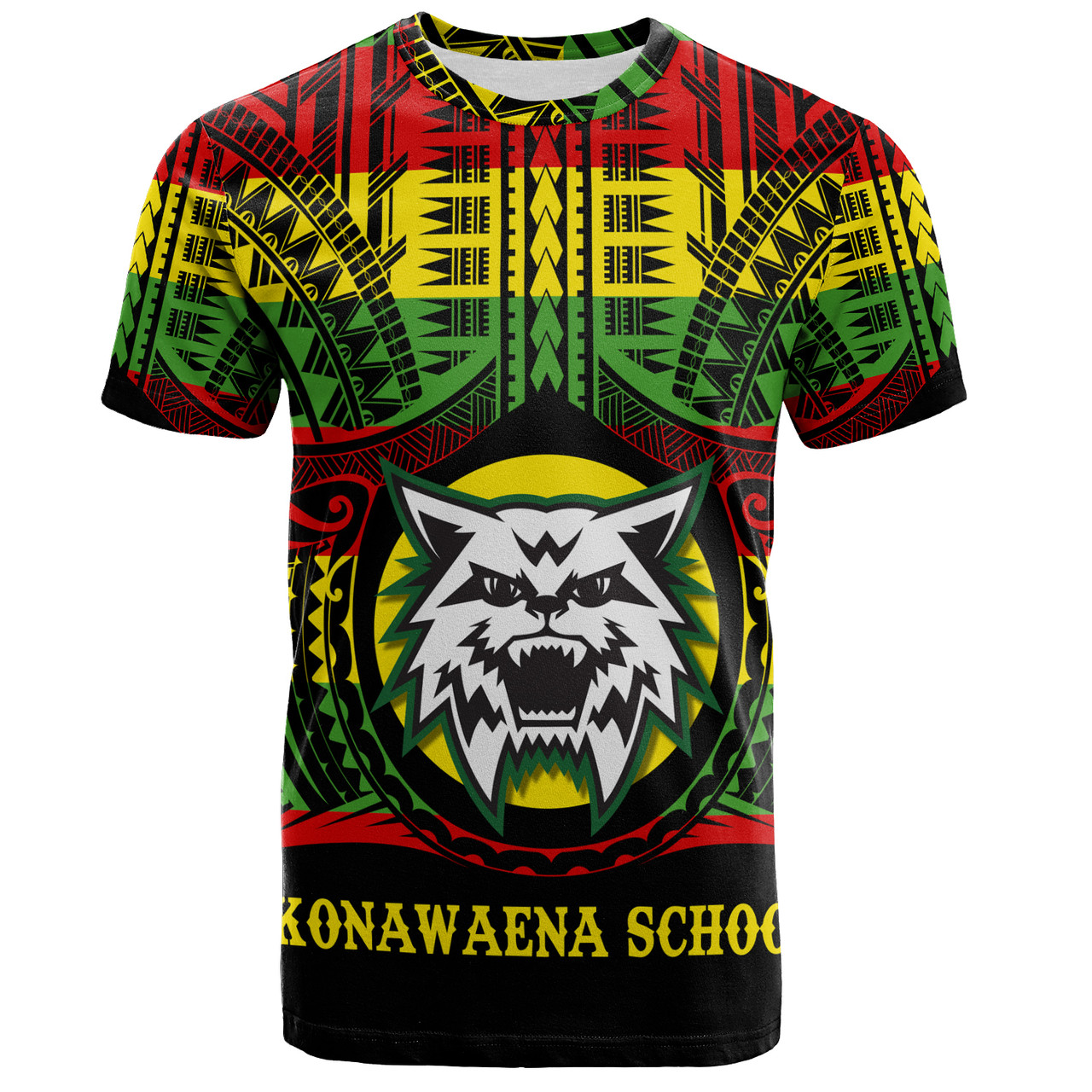 Hawaii T-Shirt Konawaena High School Reggae Color Polynesian