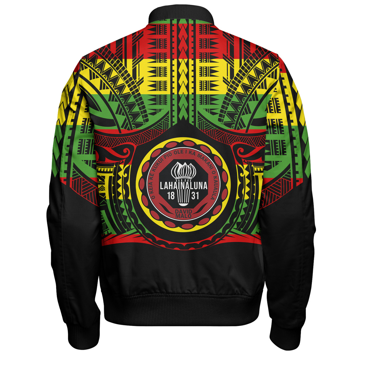 Hawaii Bomber Jacket Lahainaluna High School Reggae Color Polynesian