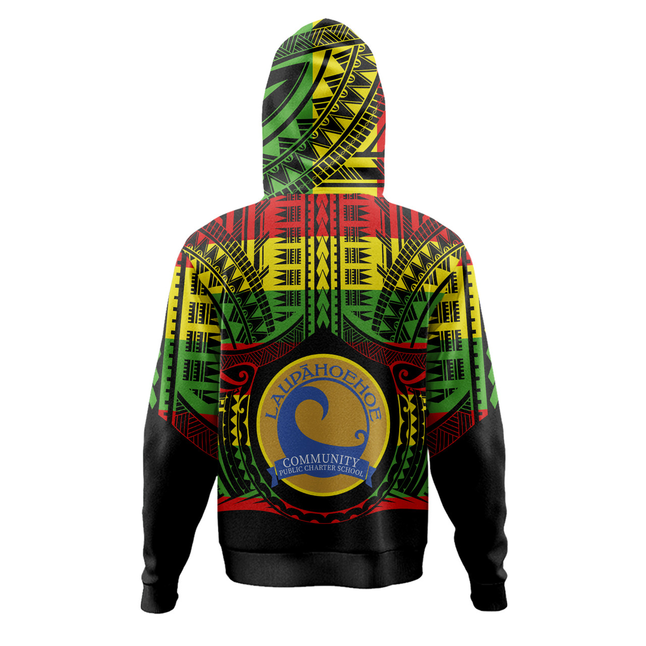 Hawaii Hoodie Laupāhoehoe Community Public Charter School Reggae Color Polynesian