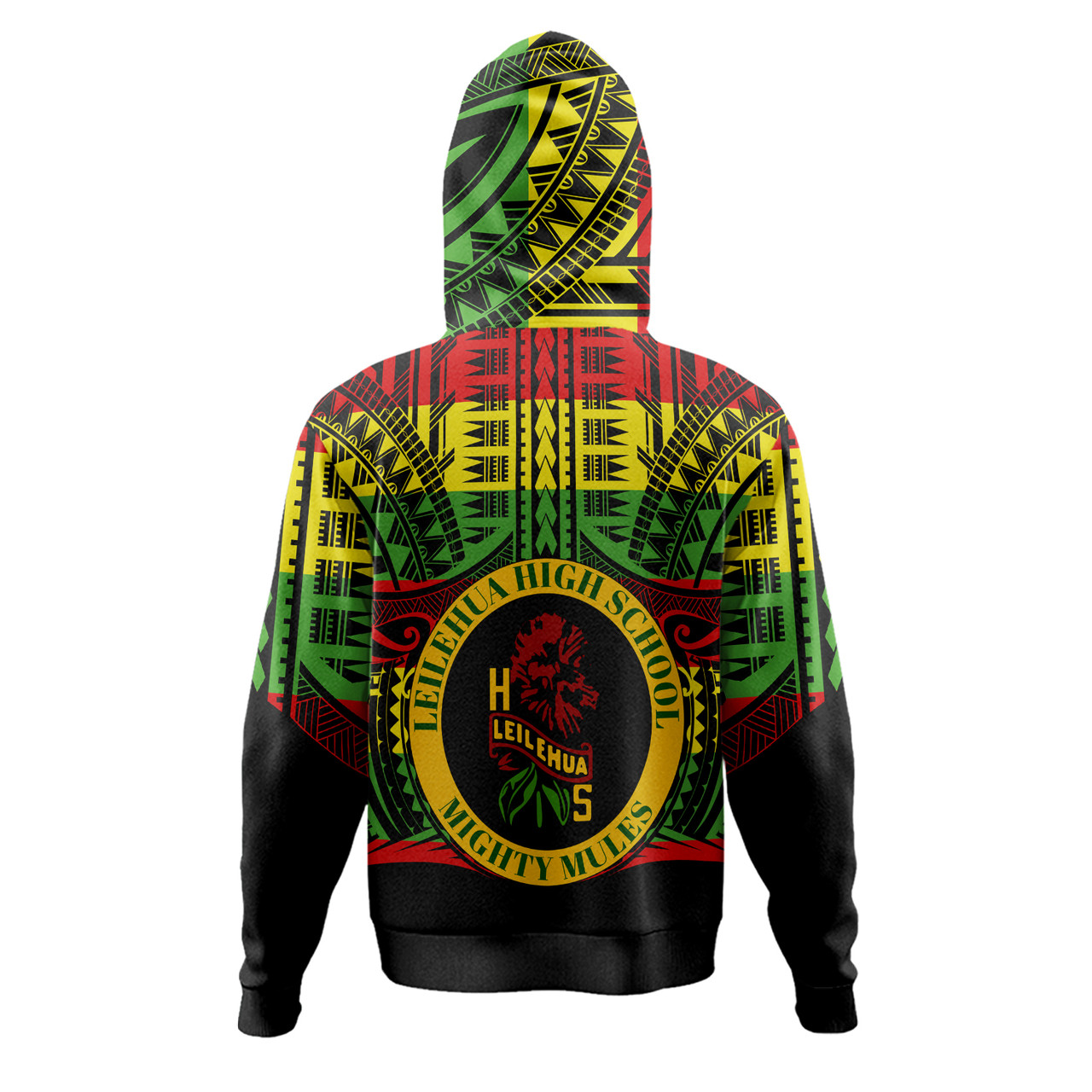 Hawaii Hoodie Leilehua High School Reggae Color Polynesian