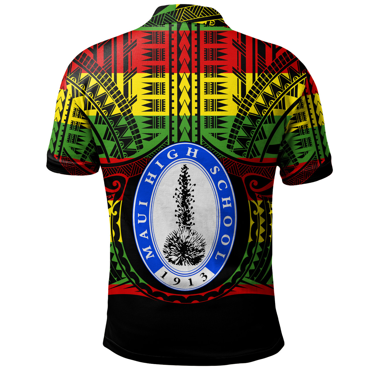Hawaii Polo Shirt Maui High School Reggae Color Polynesian